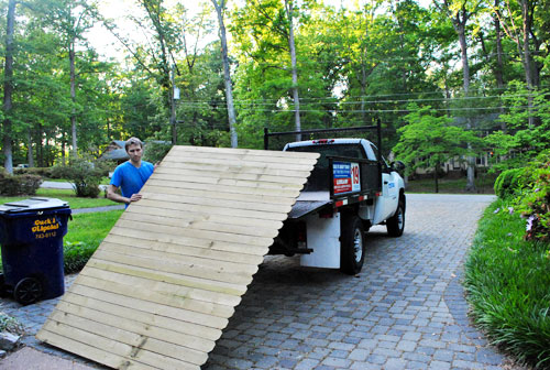 Fence Unloading From Truck