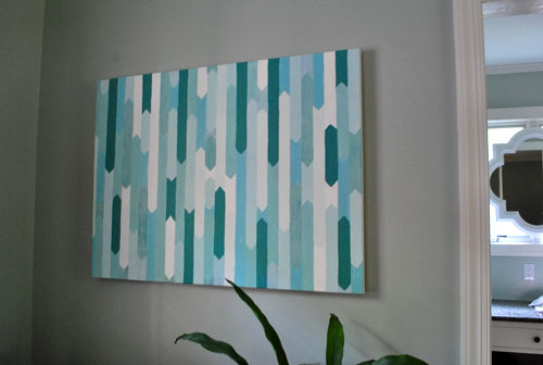 How To Make A Geometric Painting On A Canvas Young House Love