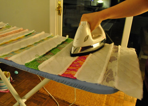 Quilt Back Ironing