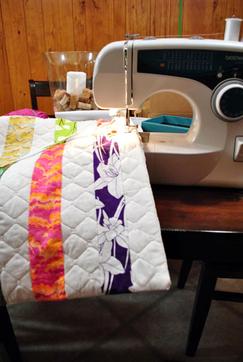 Quilt Getting Quilted