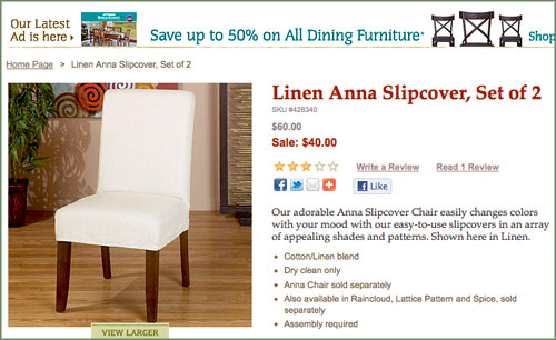 World market linen online chair