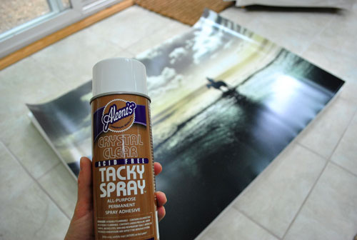 Using Acrylic Medium To Glue A Large Print To A Canvas