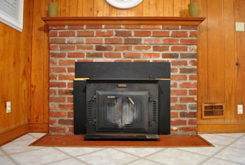 The Beginning Of A Fireplace Makeover Removing A Woodstove Insert