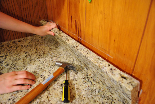 Desk Removing Backsplash