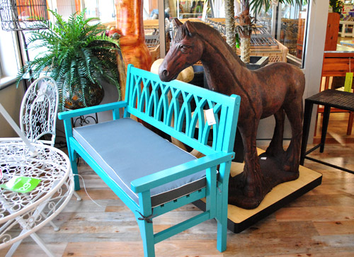 HGoods Blue Bench 150