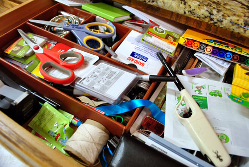 Junk Cluttered Drawer