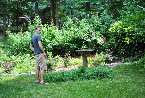 Porch John Filling Birdbath