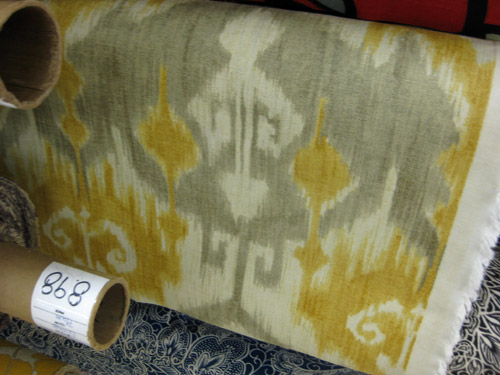 Gray Yellow Fabric