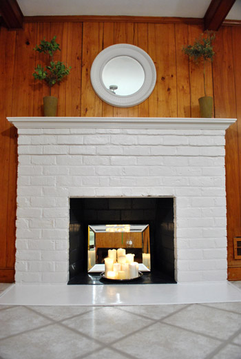 How To Paint A Brick Fireplace Young House Love