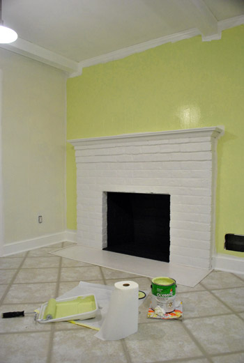 Painting Fireplace First