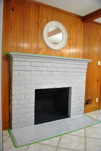 How To Prep Prime And Paint A Brick Fireplace Young House Love