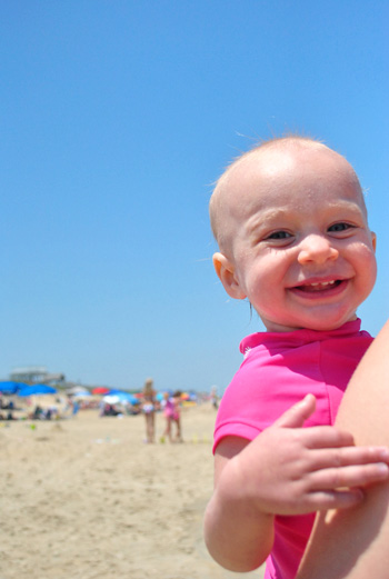 Clara Smiles On Beach