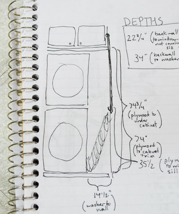 Cubby Washer Dryer Sketch