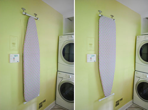 Ironing Board Hanger 2 Packs Wall Mount Ironing Board Holder Ironing Board Hooks Wall Hanger Wall Holder Iron and Ironing Board Storage Organizer for Laundry Rooms 