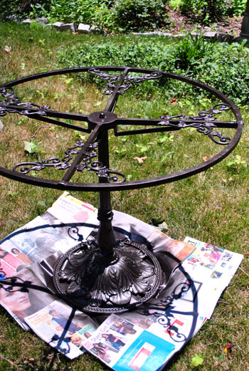 Spray Painting A Metal Outdoor Patio Set