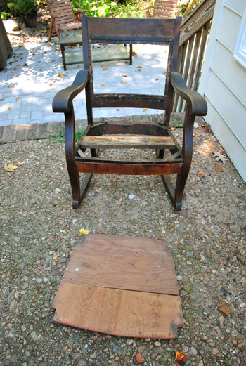 Redoing An Old Rocking Chair Part 1, How To Reupholster A Rocking Chair Seat Cushion
