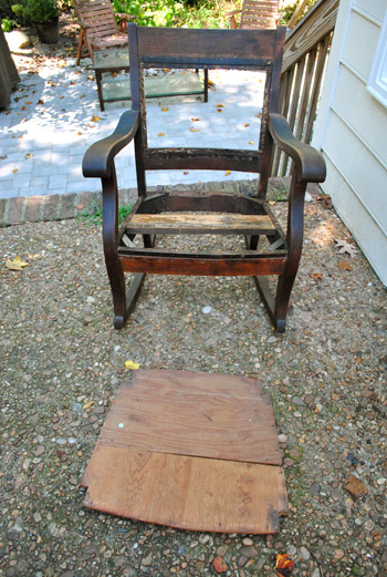 how to reupholster a rocking chair with springs