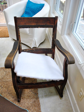 how to reupholster a rocking chair with springs