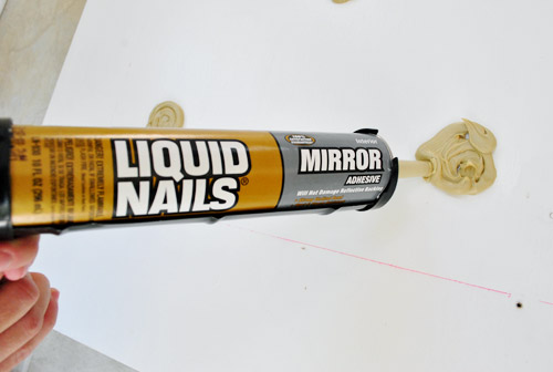 Mirror That S Mounted On A Door, Liquid Nails For Hanging Mirrors