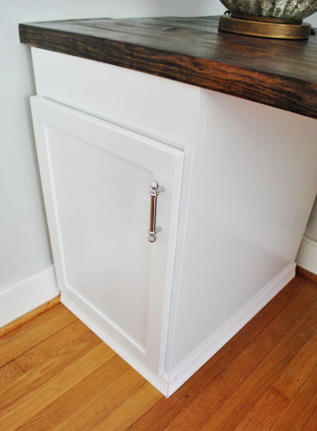 Adding Molding To Cabinets Make Them, Add Trim To Bottom Of Kitchen Cabinets