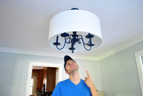 Old Chandelier With Paint A New Shade, How To Add A Lampshade Chandelier