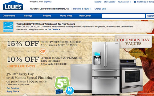 Lowes 2024 appliance sale