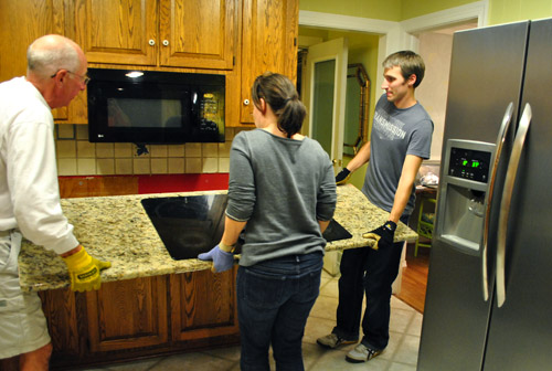 Cooktop 8 Removing Granite