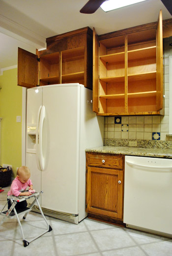 FridgeDemo Cabinets Emptied