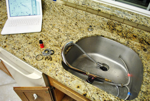 Kitchen Reno Removing Our Sink Our Old Granite Counters Young