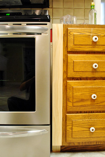 Filling Gaps Around The Stove With Trim Other Little Things