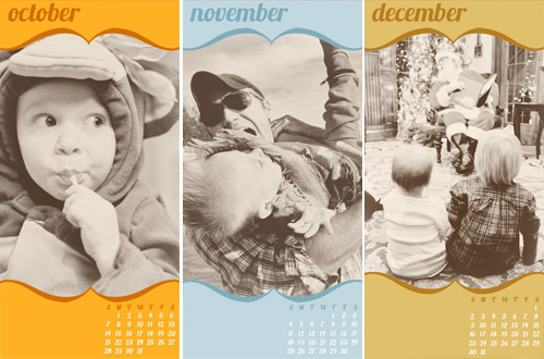 2012Calendar OctNovDec