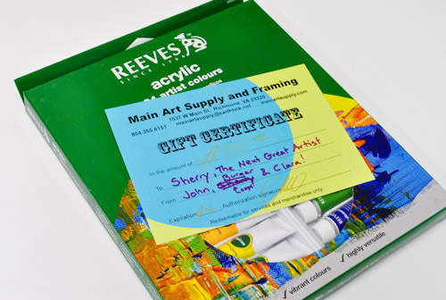 Gifts Art Gift Certificate