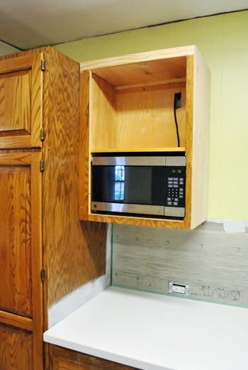 How To Hide A Microwave Building It Into A Vented Cabinet