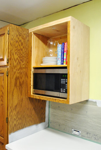 How To Hide A Microwave (Building It Into A Vented Cabinet)