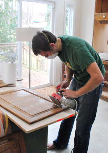 Prepping Cabinets For Paint Sanding Deglossing Wood Putty