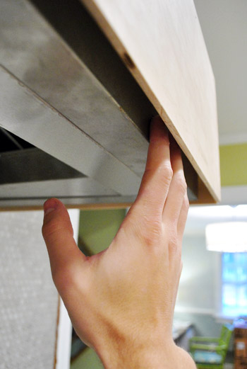 diy range hood cover wood