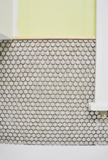 How To Install Penny Tile And Lots Of, How To Install Penny Tile Bathroom Floor