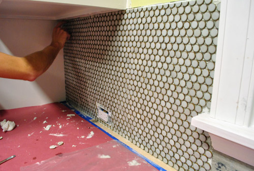 Cutting Penny Tile Can Be Tricky What, Penny Round Mosaic Tile Installation