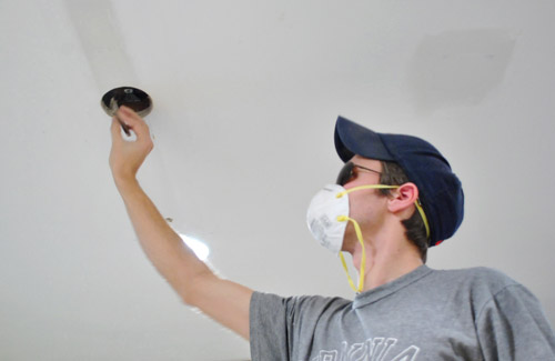 How To Patch And Spackle Ceiling Holes Young House Love