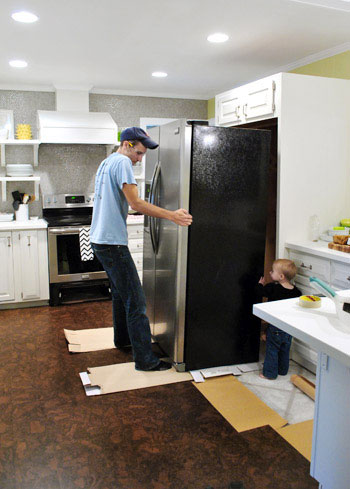 How To Install A Floating Cork Floor, How To Move A Refrigerator On Hardwood Floors