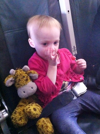 flying with toddler lollipop eating to help with ear popping