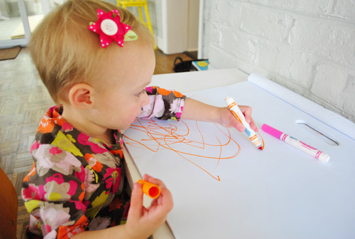 ClaraFabric Drawing Orange