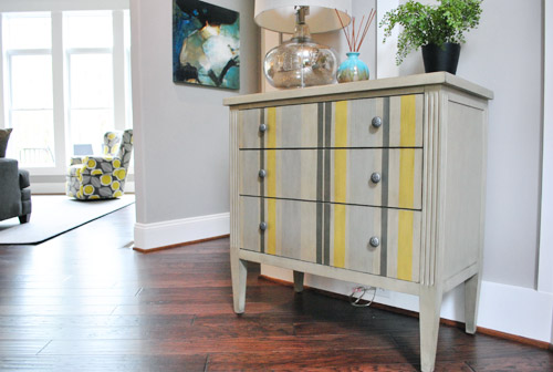 Homearama Striped Side Table