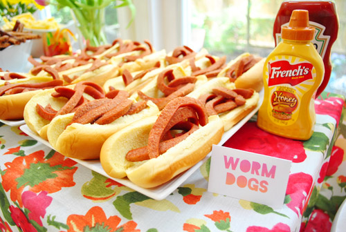Party Food Worm Dogs