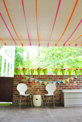 Party Outside Carport