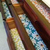 Lining Drawers With Bright Paper