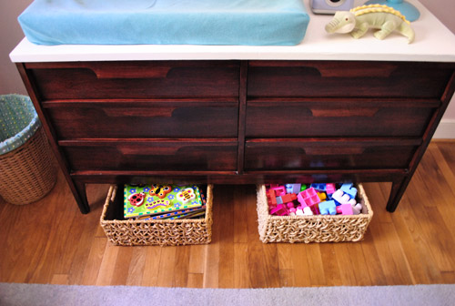 Baskets Under Dresser