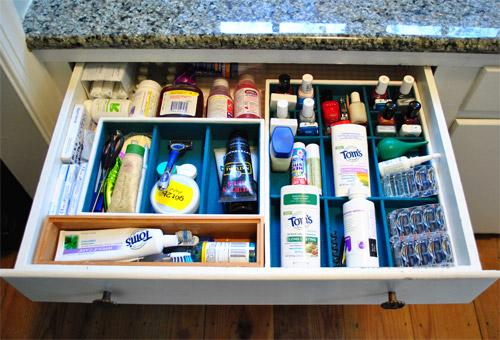 Bathroom Medicine Drawer Organizer, Pill Bottle Drawer Separator