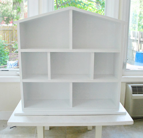 Final Painted White DIY Simple Dollhouse Build