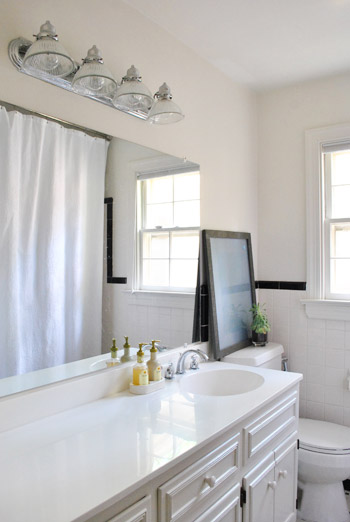 Replacing An Old Bathroom Light | Young House Love